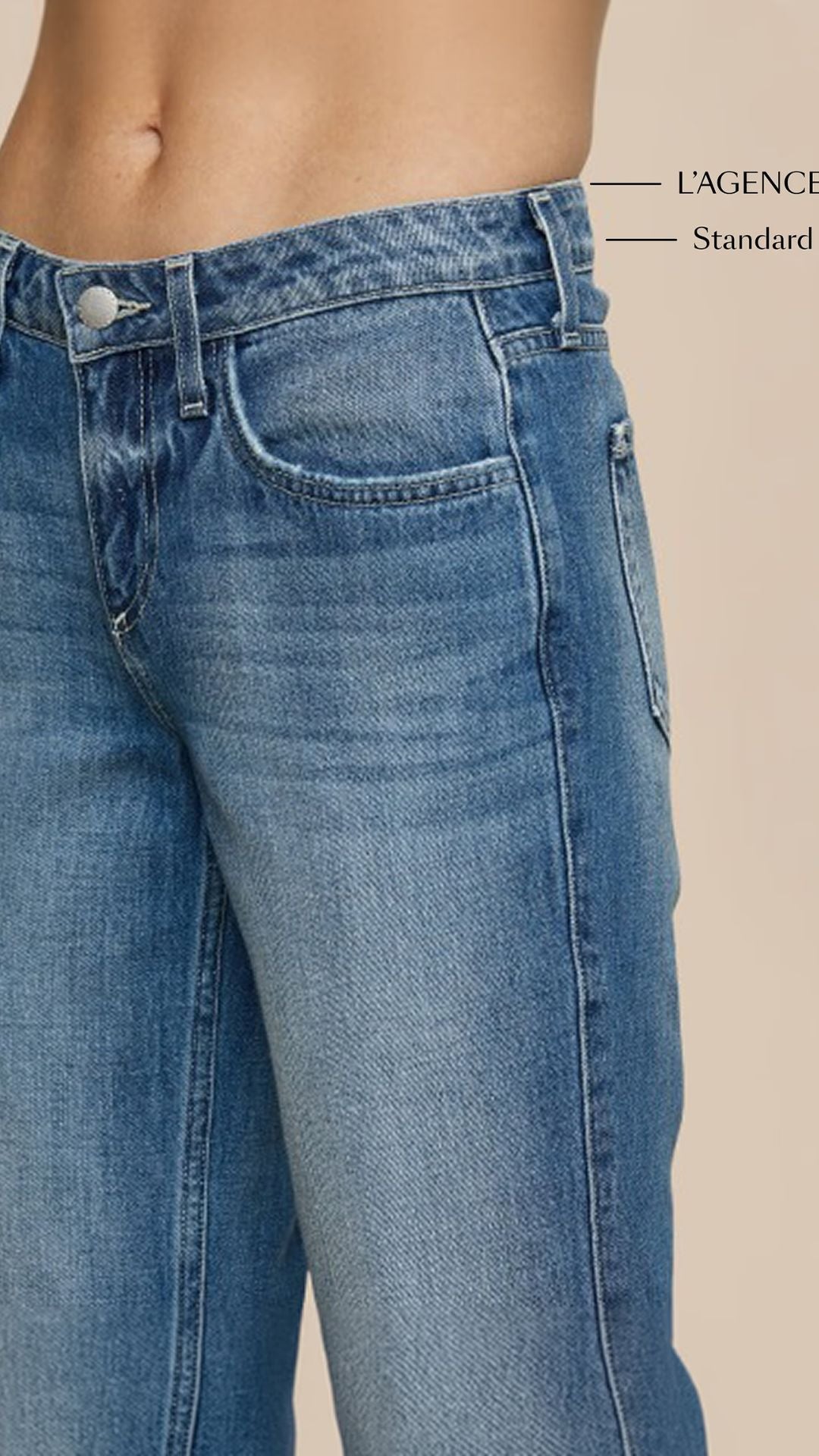 Joanne Low-Rise Wide-Leg Jean Pacific - L'Agence