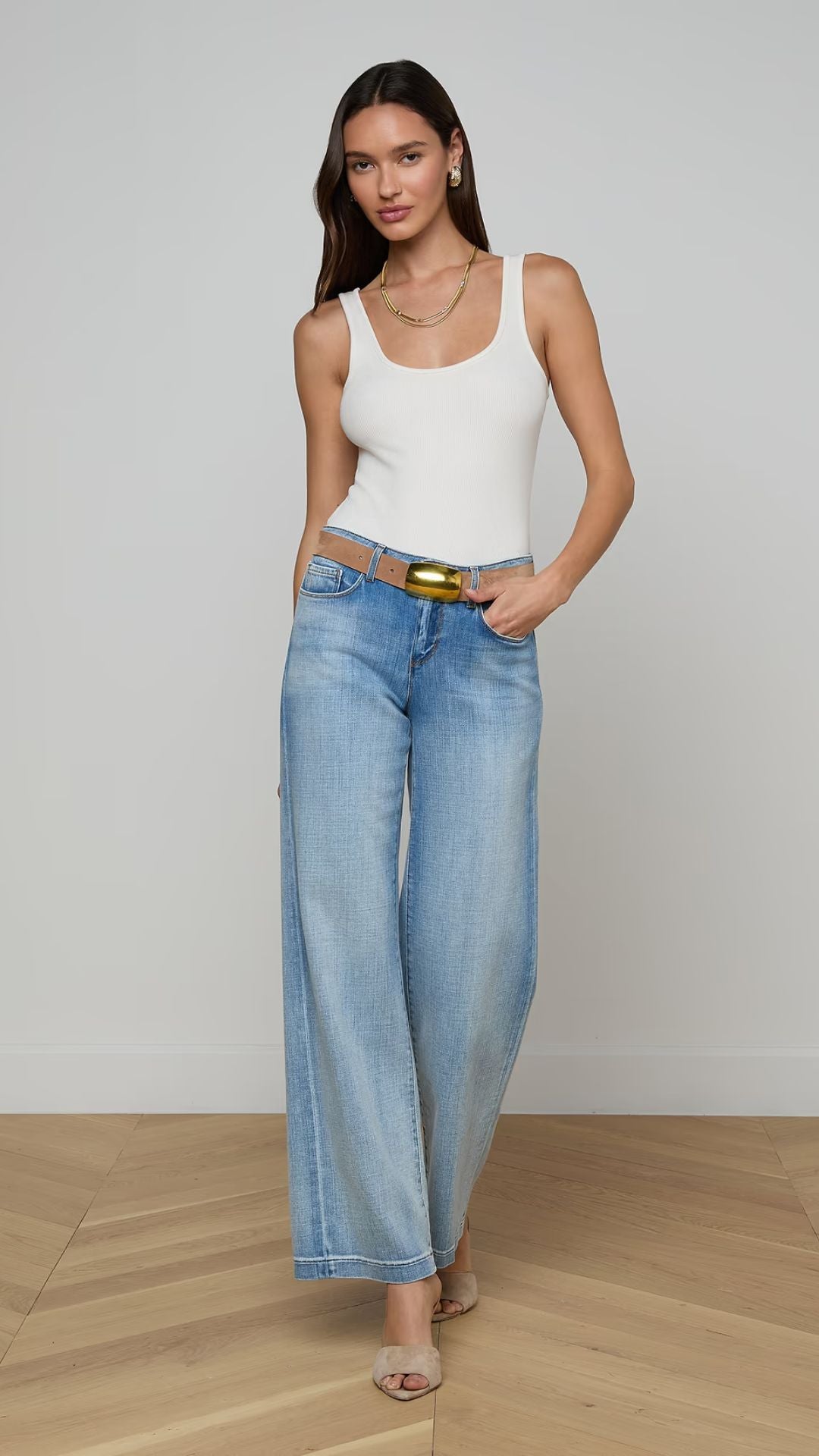 Joanne Low Rise Wide Leg - L'Agence