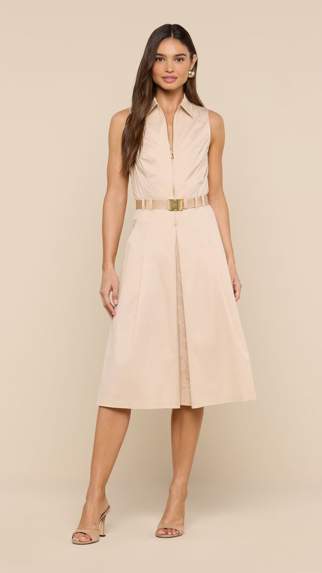 Kylo Poplin Shirt Dress Biscuit - L'Agence
