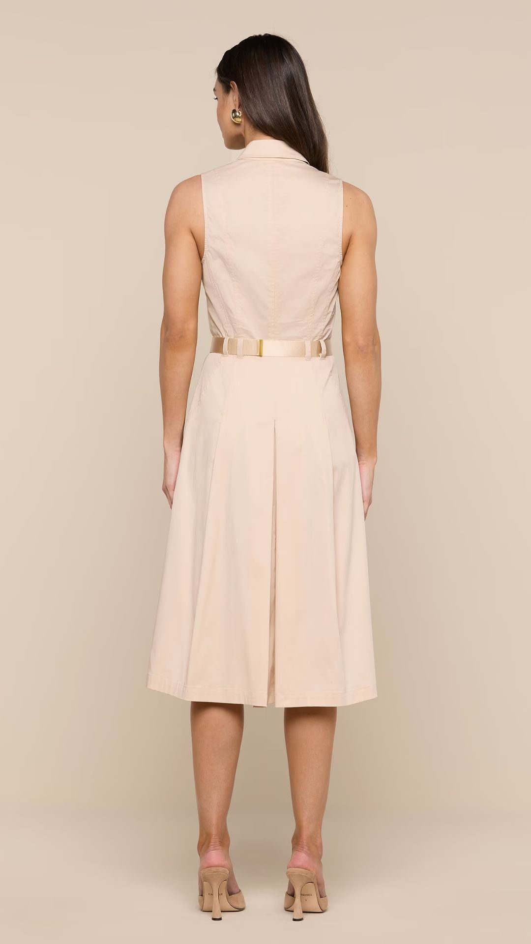 Kylo Poplin Shirt Dress Biscuit - L'Agence