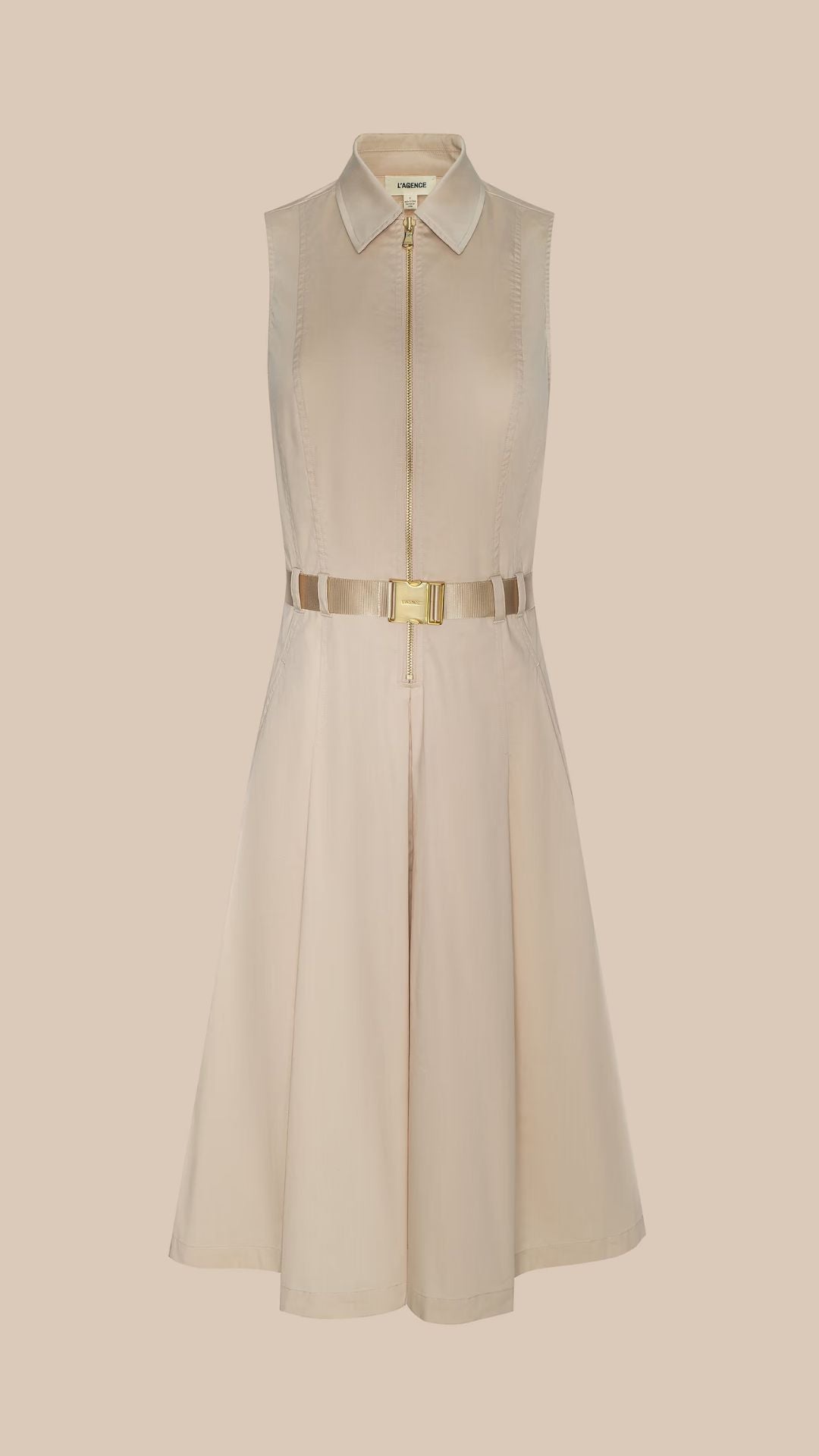 Kylo Poplin Shirt Dress Biscuit - L'Agence
