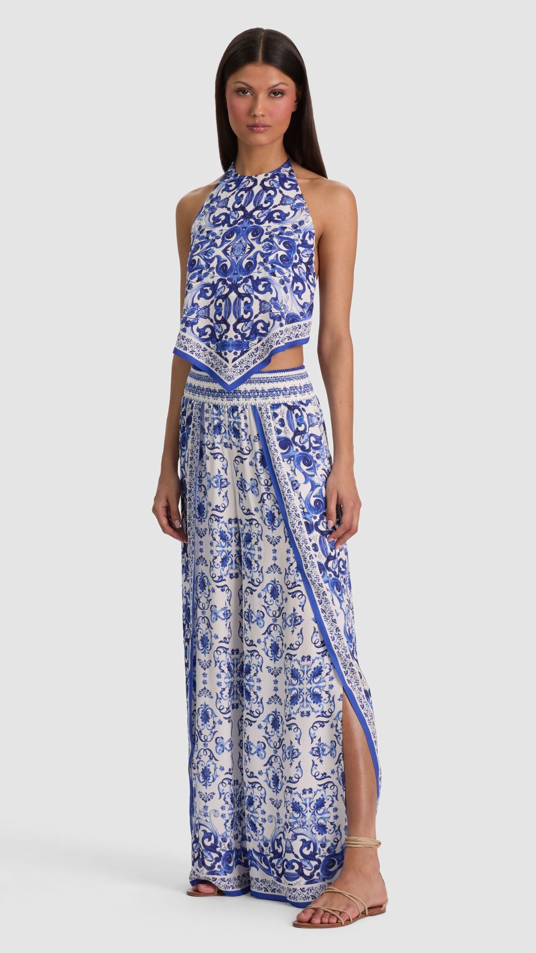 Larissa Open Pleat Pant Solstice - Alice and Olivia