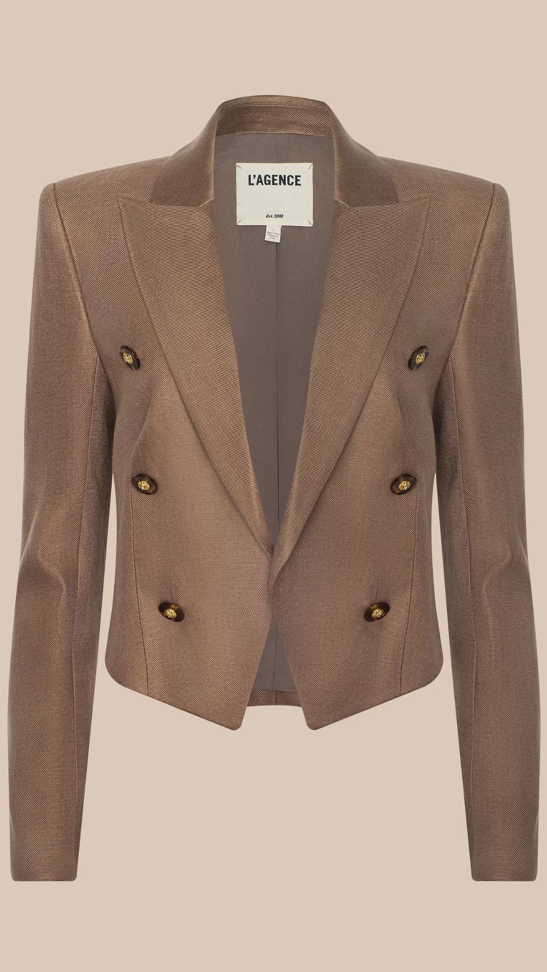 Lila Linen-Blend Blazer Barley - L'Agence