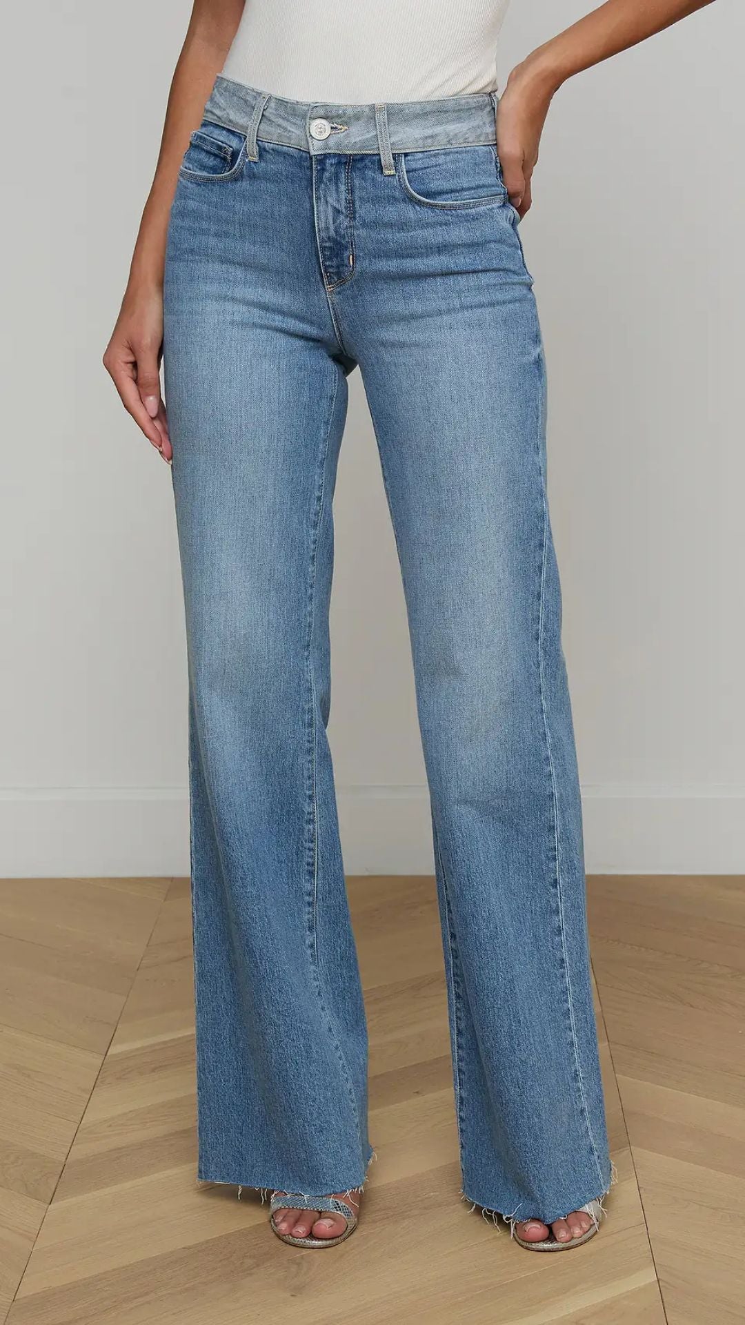 Louane Wide-Leg Flare Jean - L'Agence
