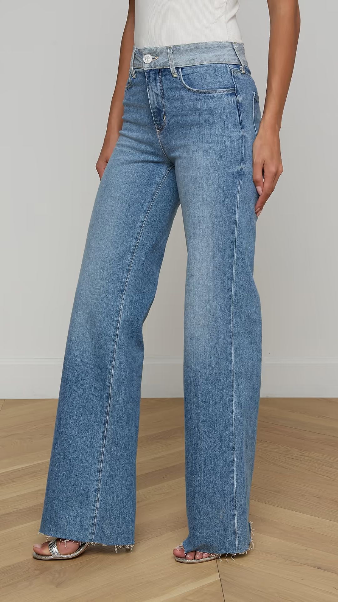 Louane Wide-Leg Flare Jean - L'Agence