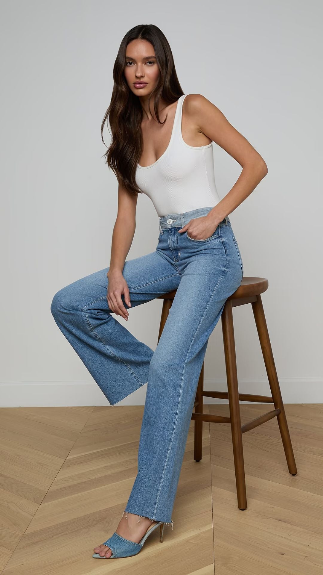 Louane Wide-Leg Flare Jean - L'Agence