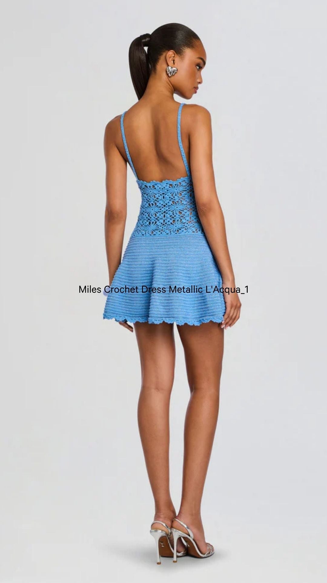 Miles Crochet Dress Metallic L'Acqua - Retrofete