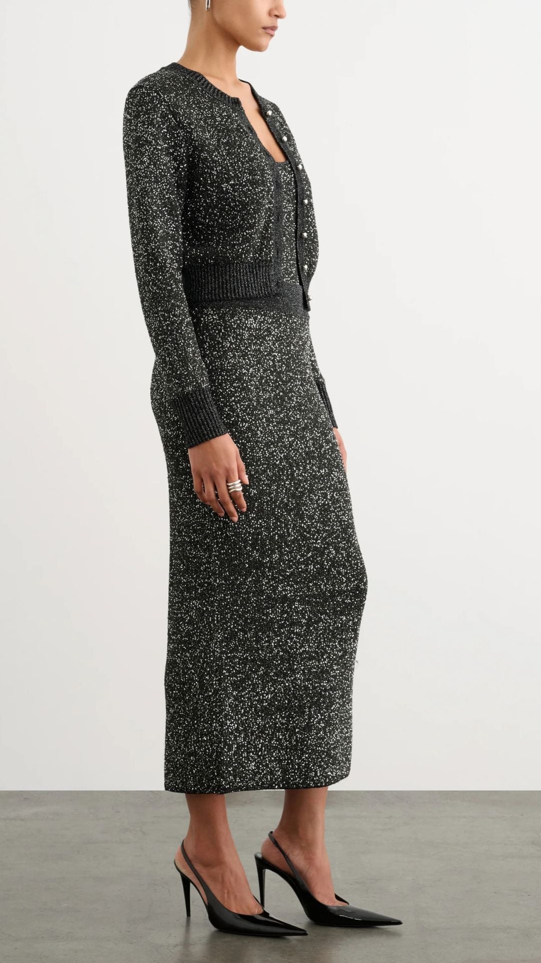 Mollie Classic Cardigan Onyx - Toccin