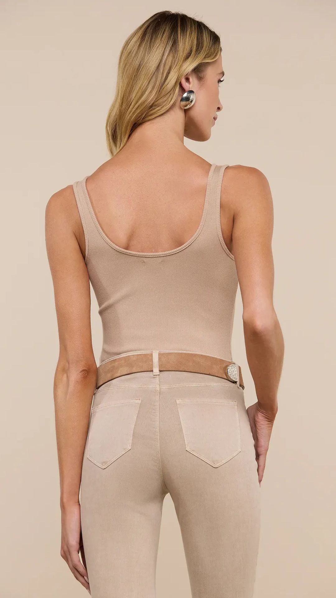 Nica Scoopneck Bodysuit Cappuccino - L'Agence