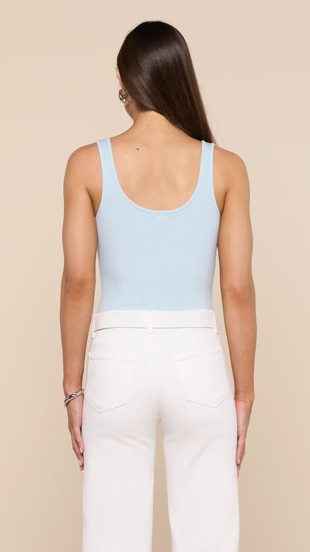 Nica Scoopneck Bodysuit Cool Blue - L'Agence