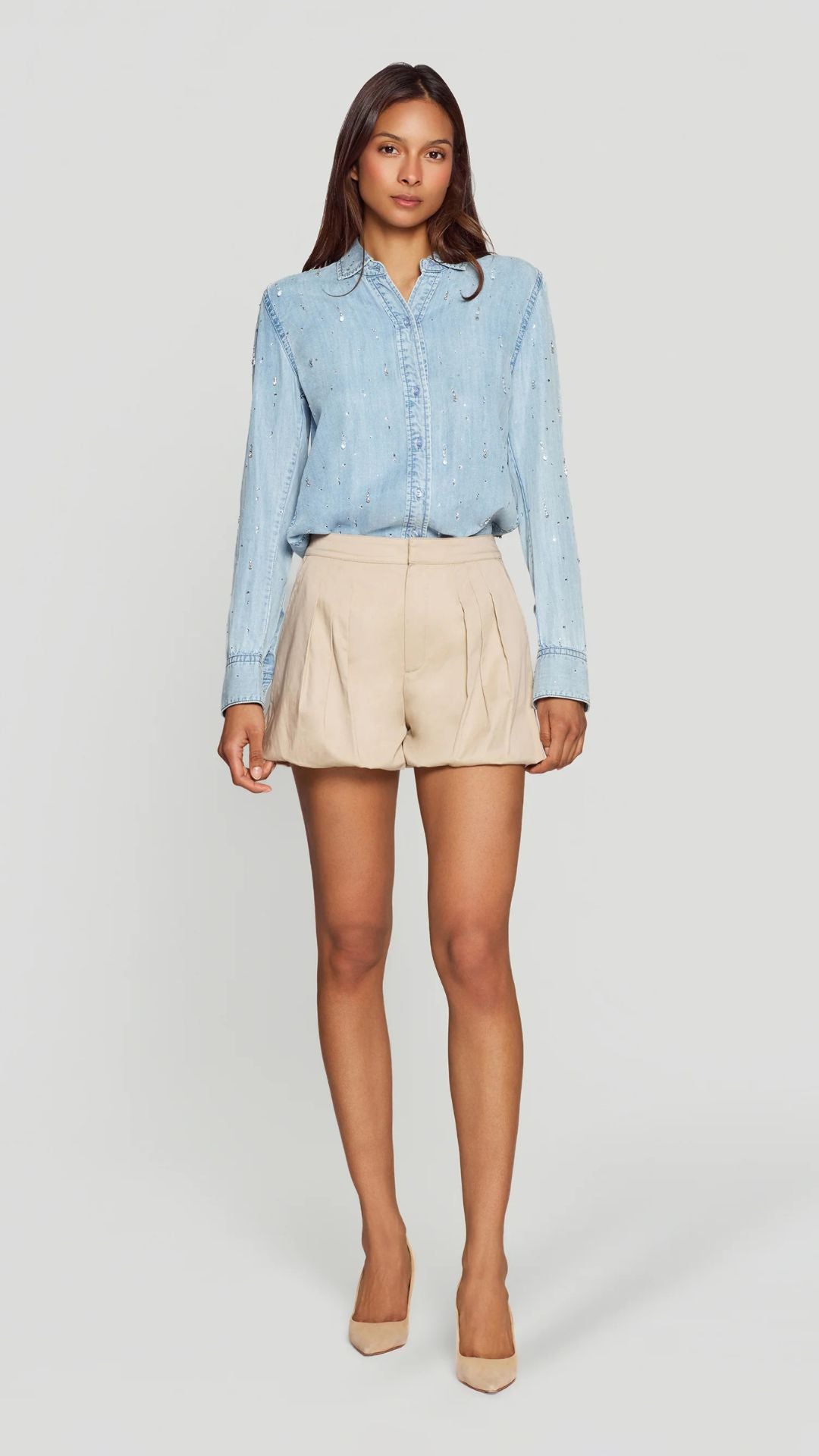 Oria Cotton Sateen Bubble Shorts - Generation Love