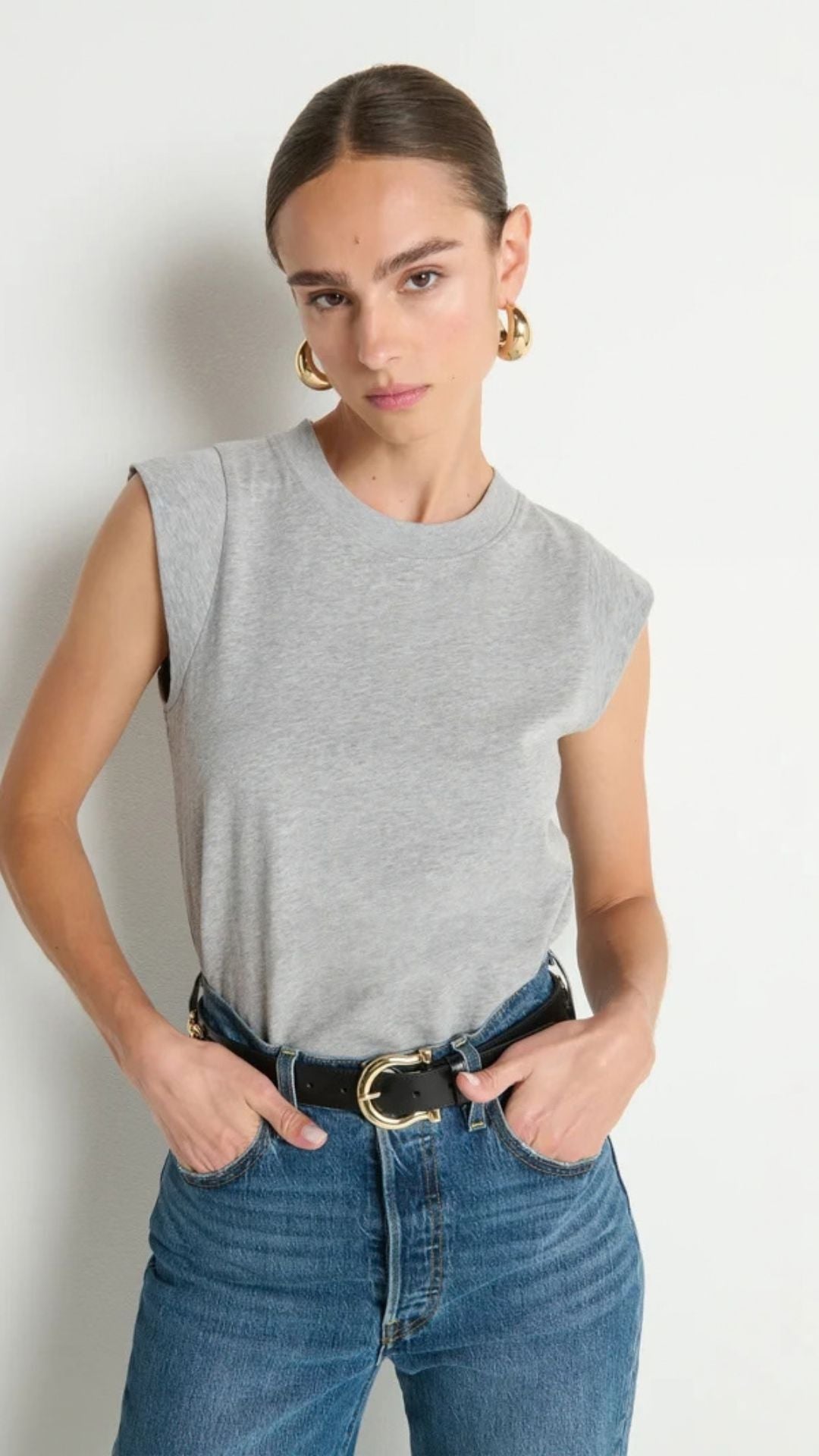 Patti Muscle Tank Heather Grey - Nation Ltd.