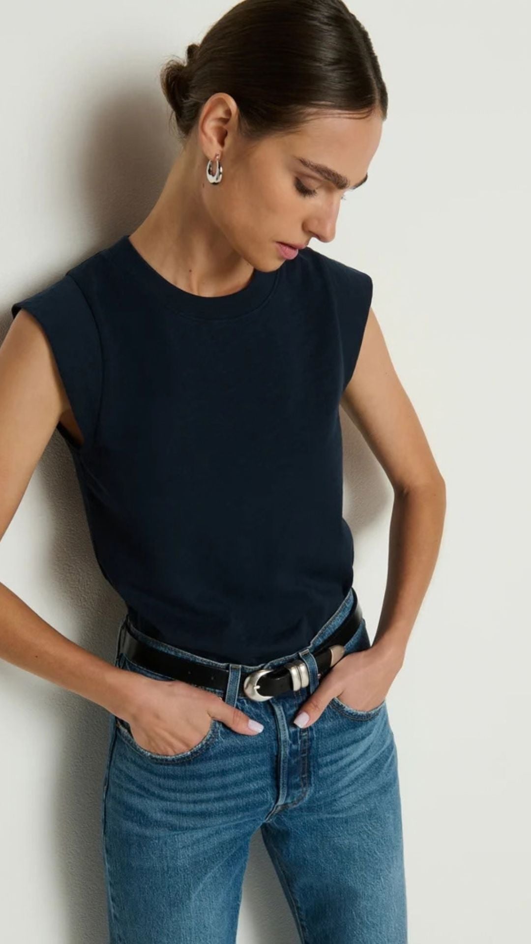 Patti Muscle Tank Navy