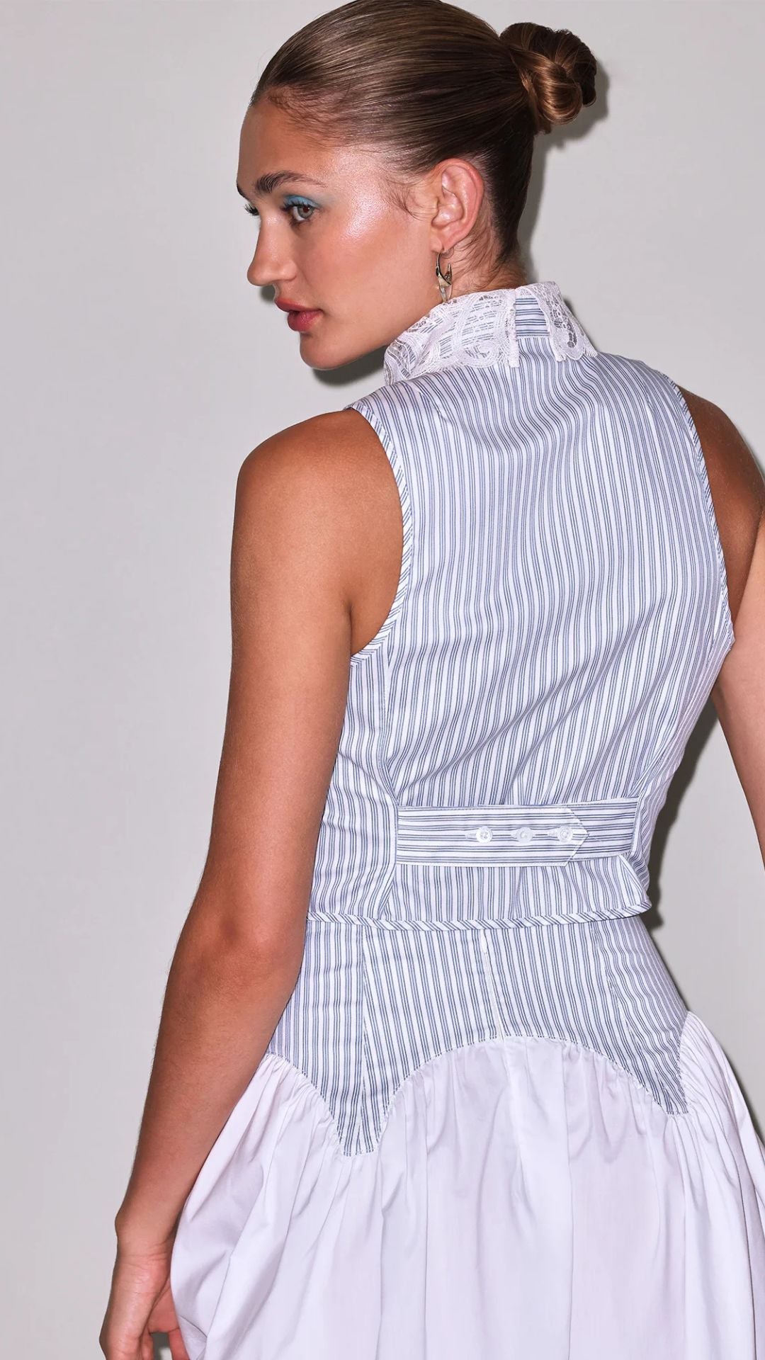 Poplin Bib Top East Hampton Stripe - Fleur Du Mal