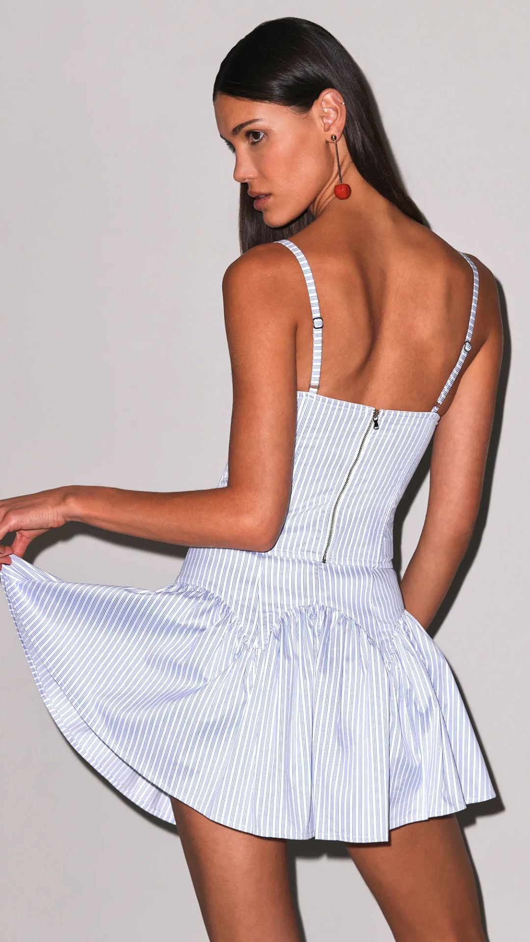 Poplin Garter Skort East Hampton Stripe - Fleur Du Mal