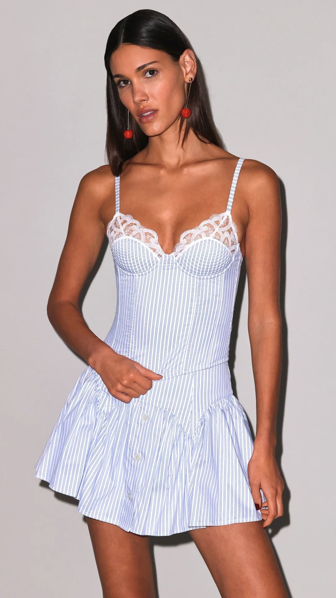 Poplin Garter Skort East Hampton Stripe - Fleur Du Mal