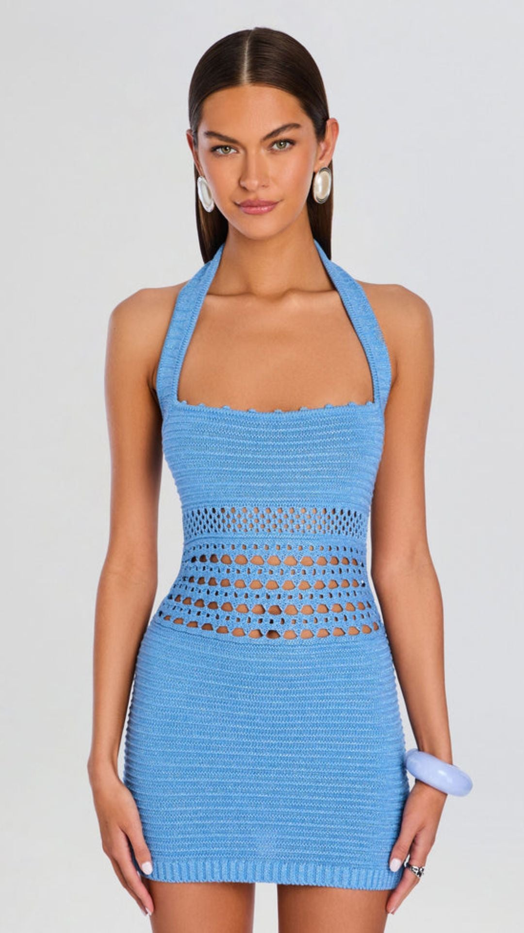Ronni Crochet Dress Metallic Lacquer - Retrofete