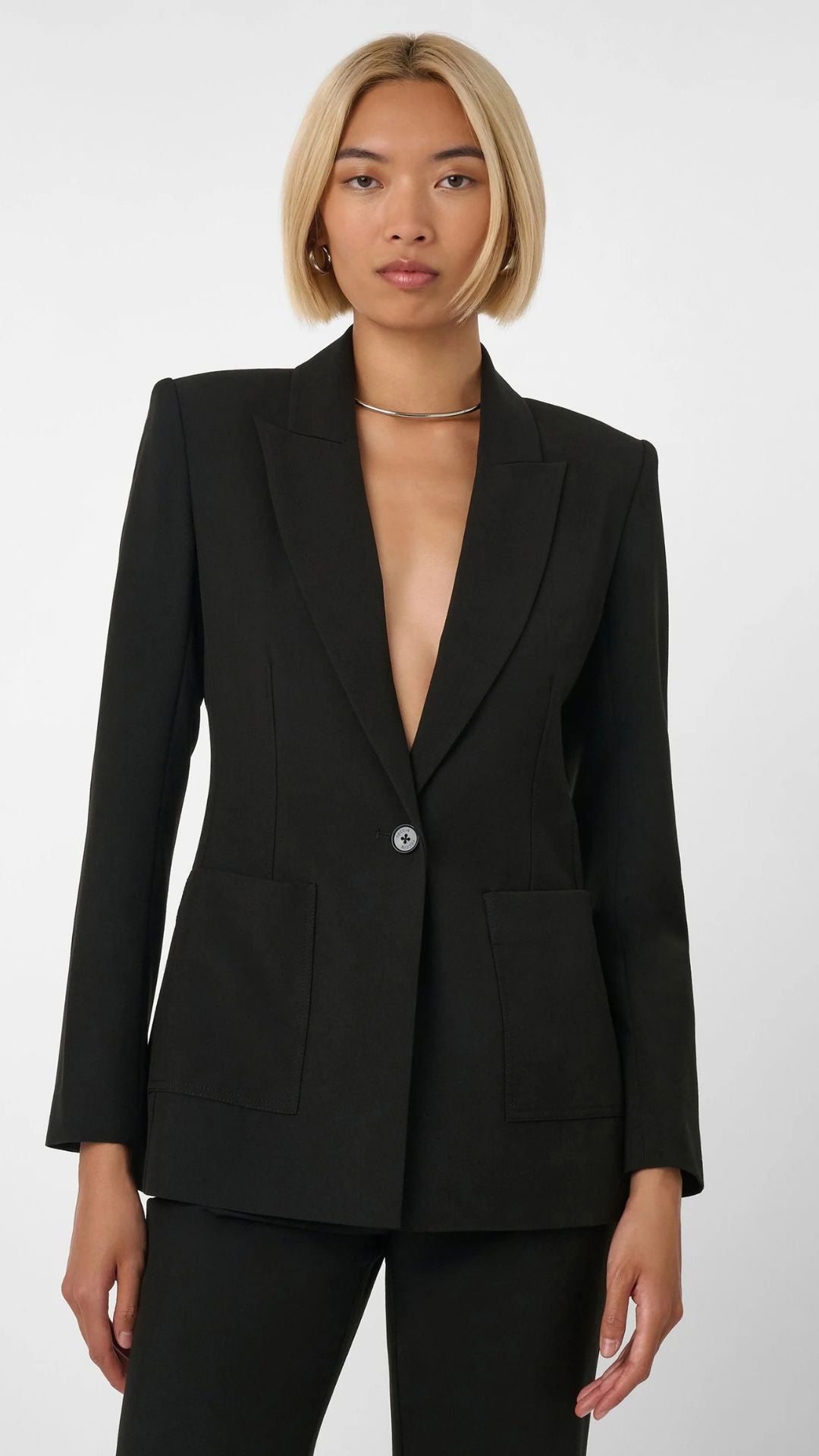 Rory Single Button Blazer Jet - Toccin