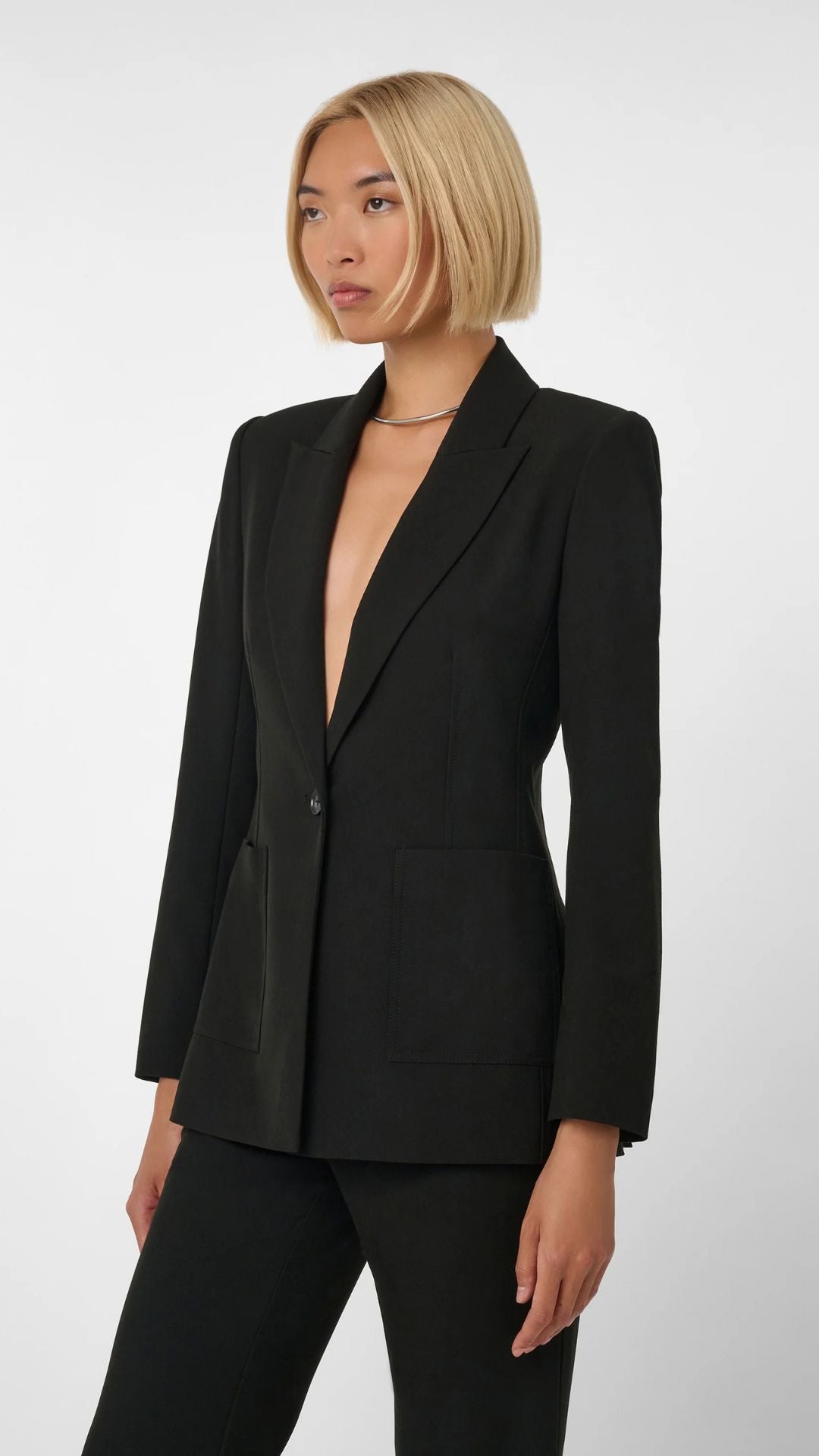 Rory Single Button Blazer Jet - Toccin