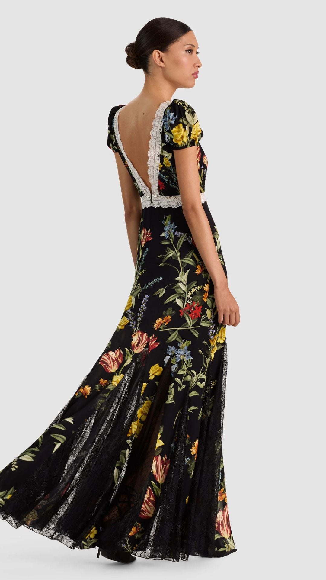 Rose Button Front Maxi Dress - Alice and Olivia