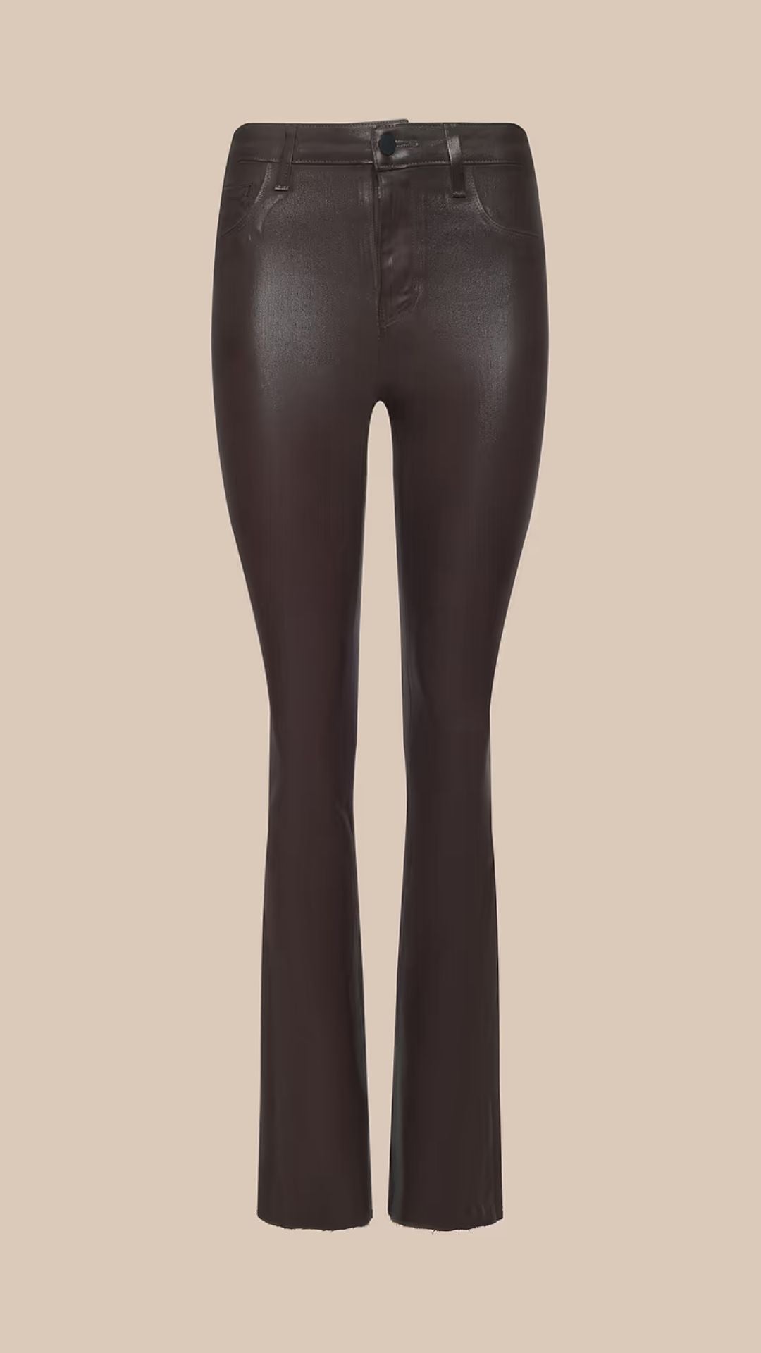 Ruth Coated Straight-Leg Jean Dark Java Coated - L'Agence
