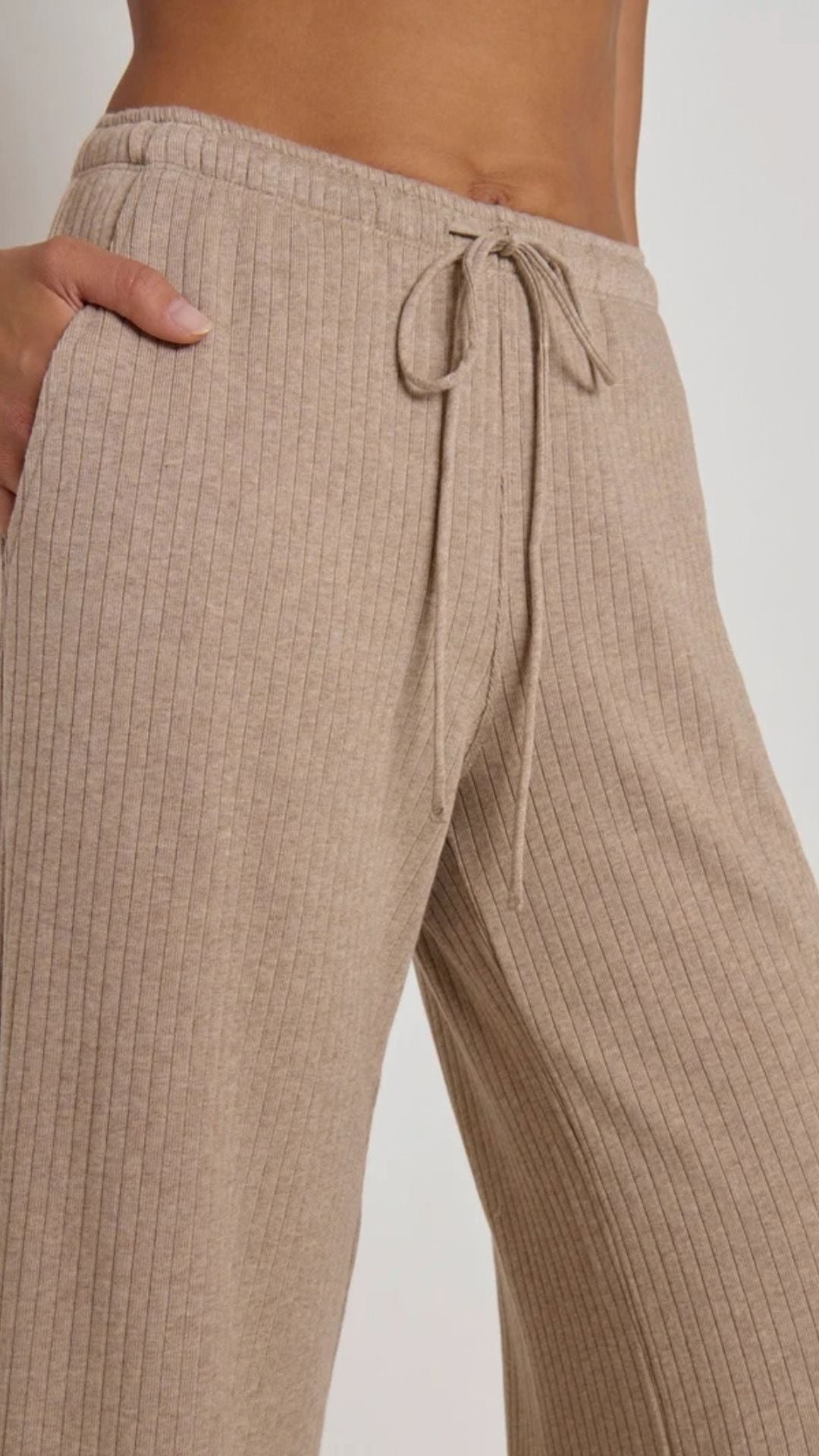 Saina Pant Heather Oatmeal - Nation Ltd.