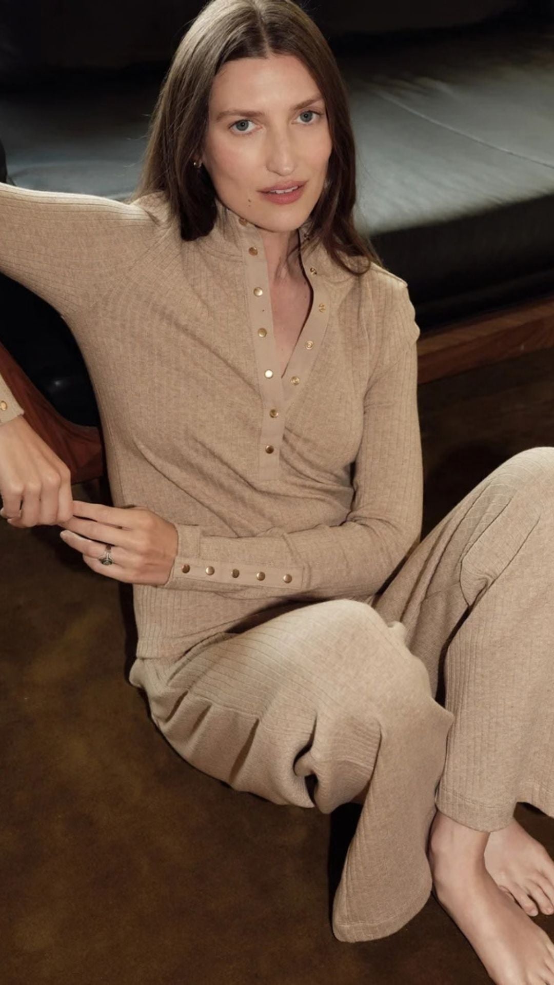 Sheila Top Heather Oatmeal - Nation Ltd.