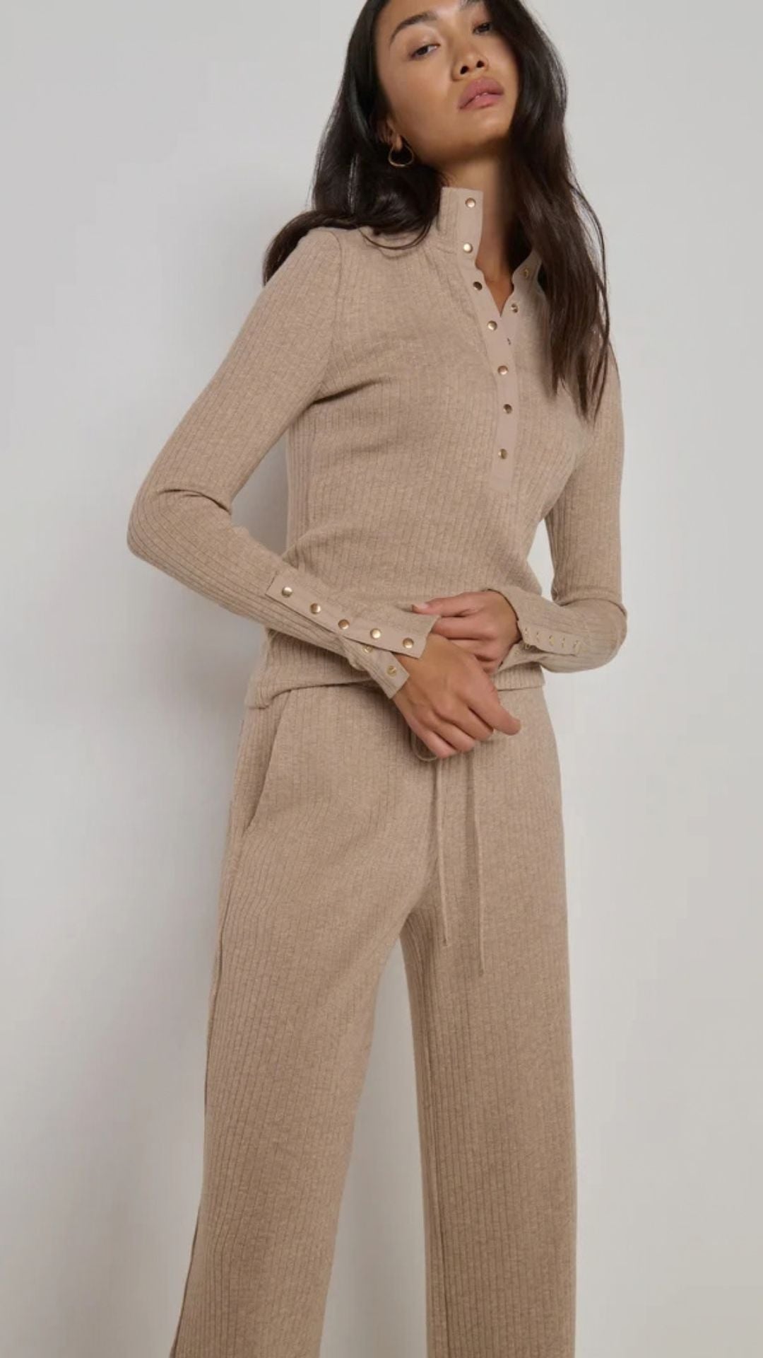 Sheila Top Heather Oatmeal - Nation Ltd.