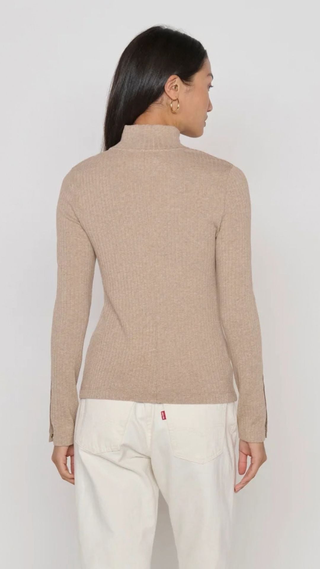 Sheila Top Heather Oatmeal - Nation Ltd.