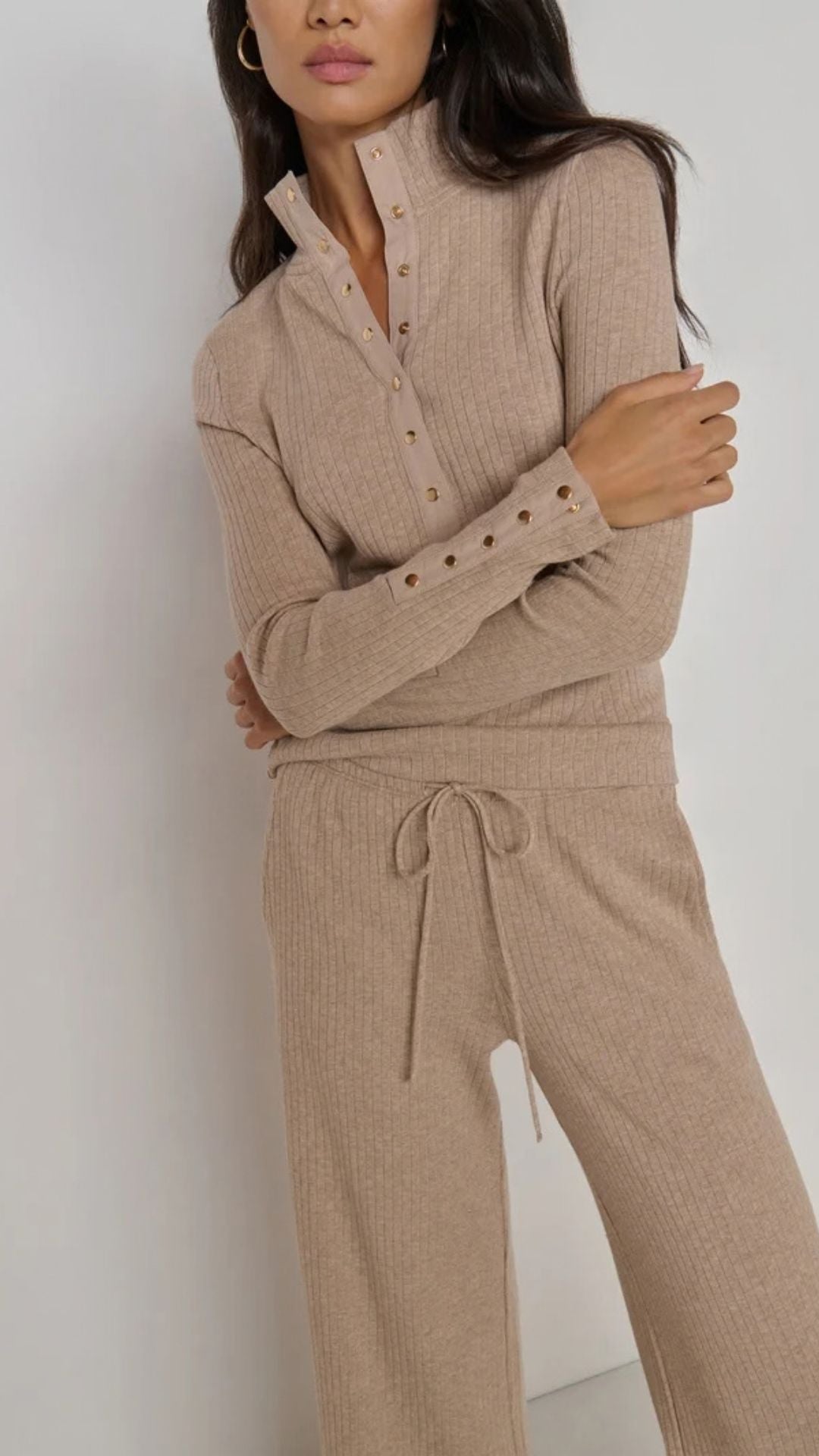 Sheila Top Heather Oatmeal - Nation Ltd.