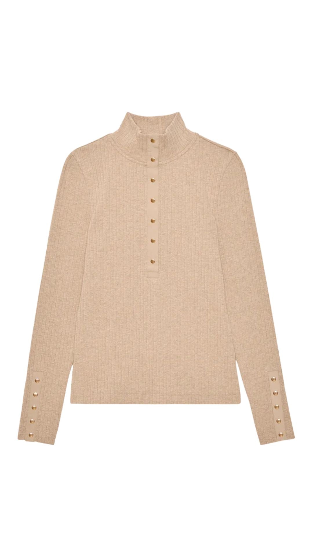 Sheila Top Heather Oatmeal - Nation Ltd.