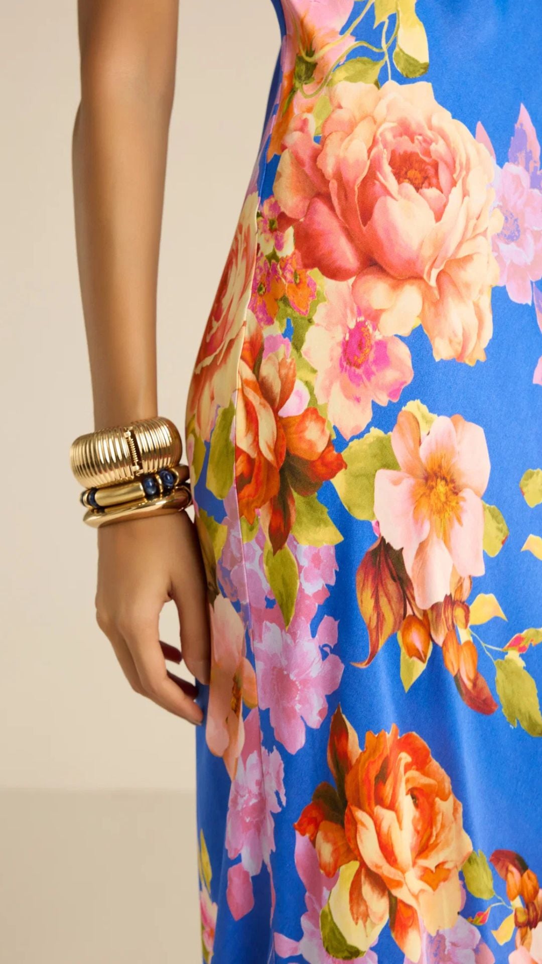 Vanya Bias Maxi Dress - Hemant and Nandita