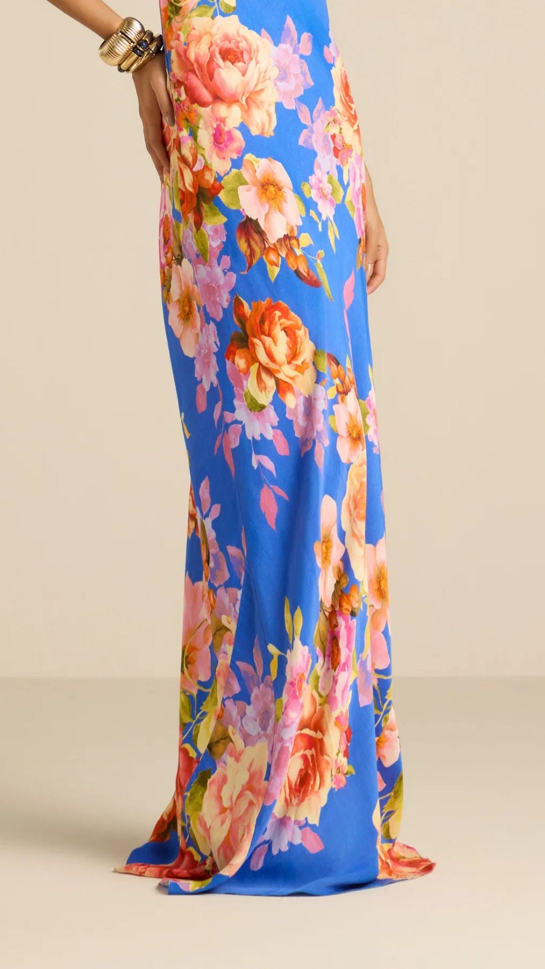 Vanya Bias Maxi Dress - Hemant and Nandita