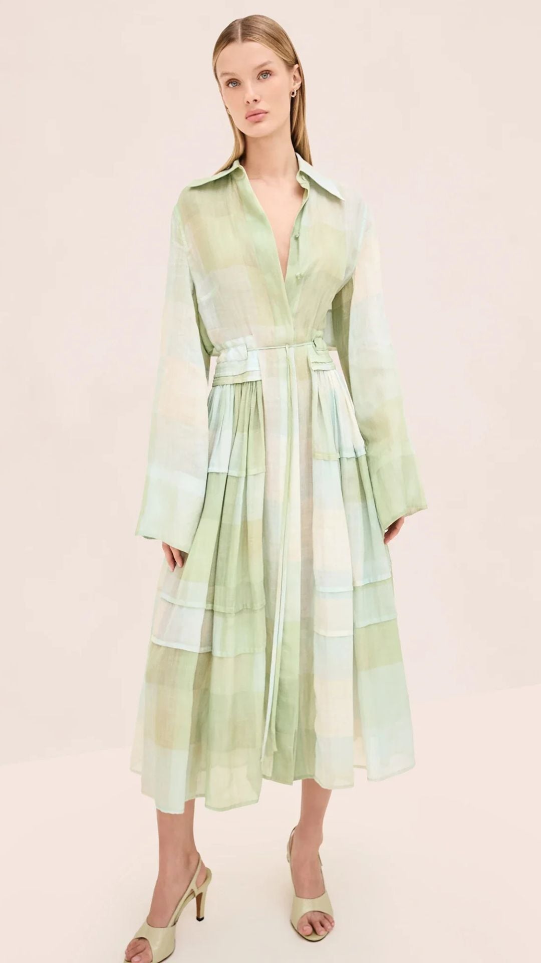 Veere Ramie Dress Green
