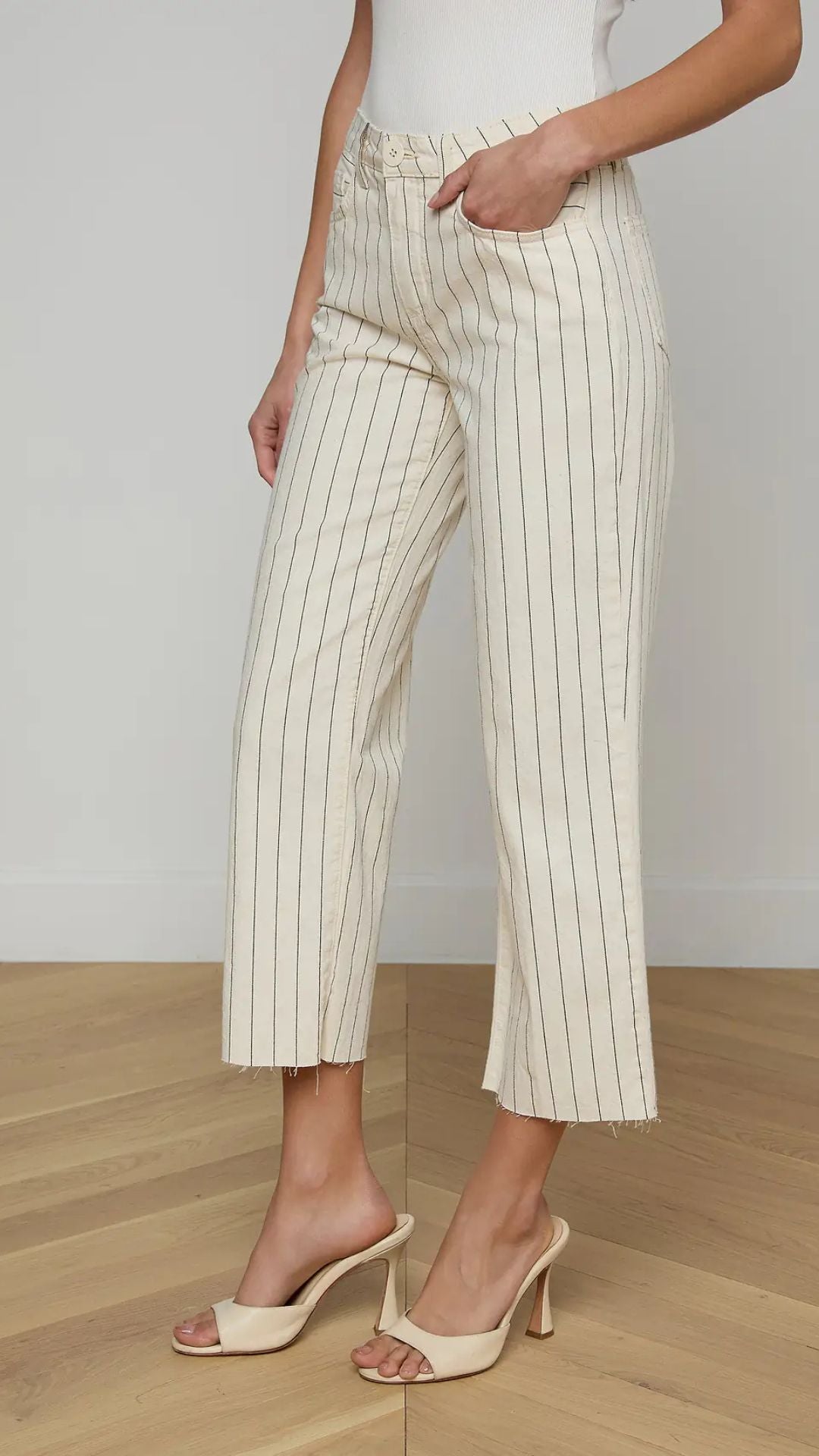 Wanda Cropped Wide-Leg High Rise Pant - L'Agence