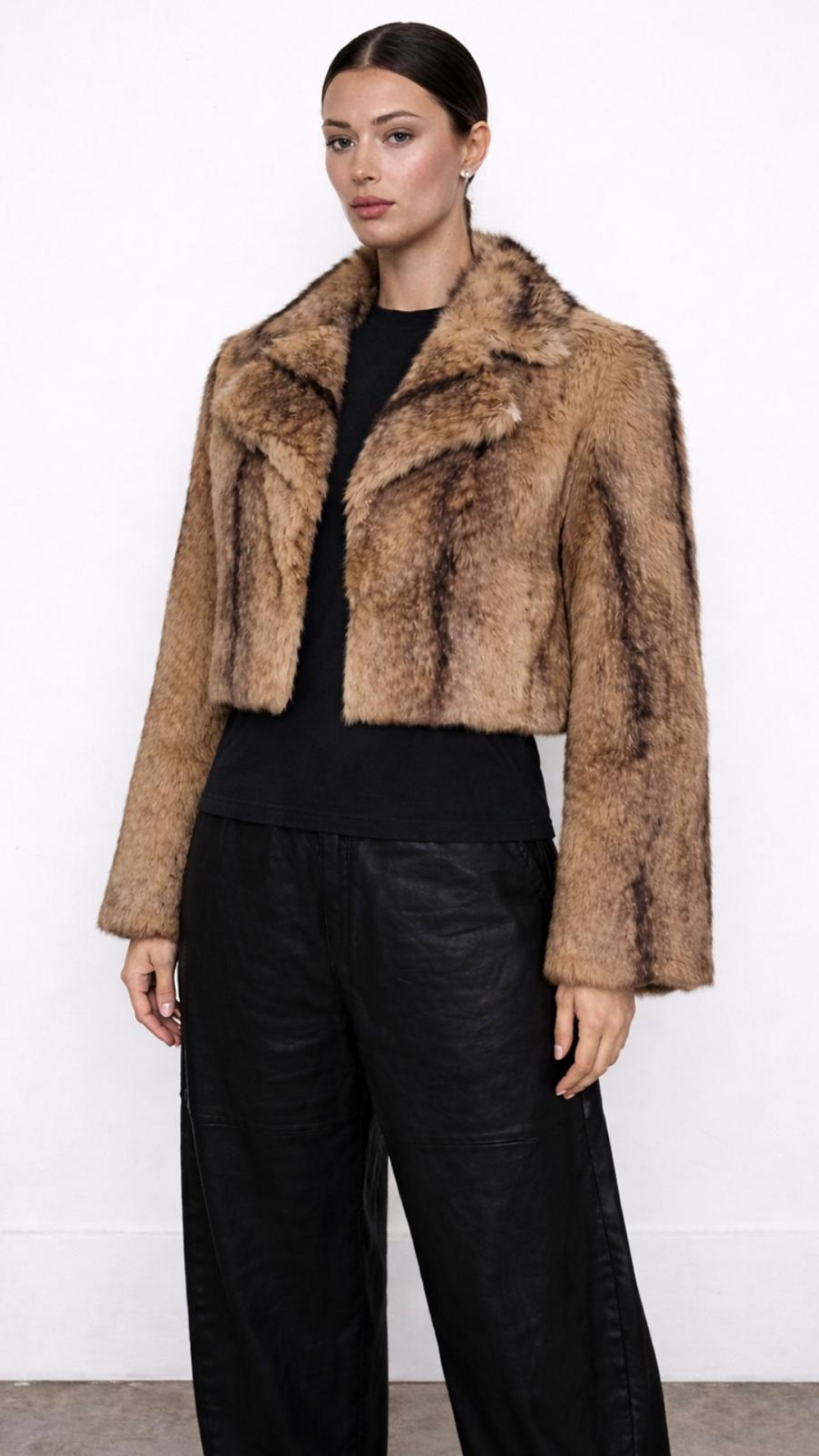 Faux Fur Cropped Jacket - Dea the LAbel