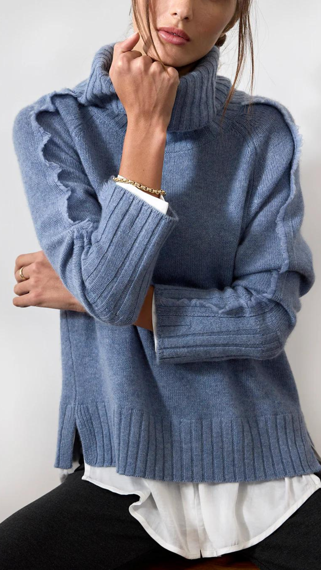 Jolie Fringed Layered Sweater - Brochu Walker